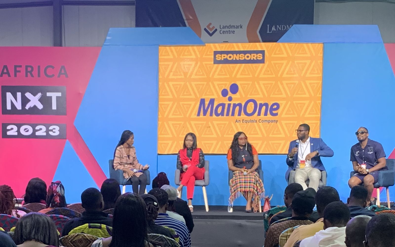 The panel on stage at Africa NXT 2023, Lagos